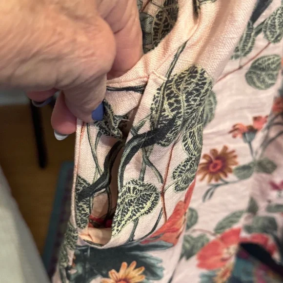 Chico’s floral linen untuck 3/4 sleeve dress - Picture 4 of 9